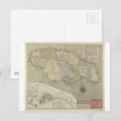 ジャマイカ地図(1771) ポストカード (正面/裏面)