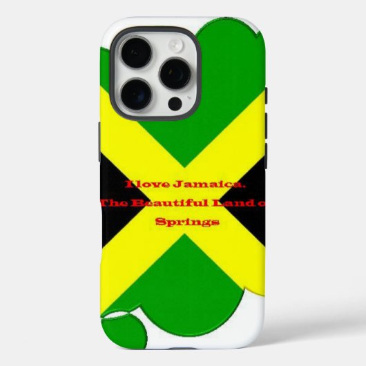 ジャマイカ大好き | 大胆なフラグタイポグラフィアートデザイン Case-Mate iPhoneケース (裏面)
