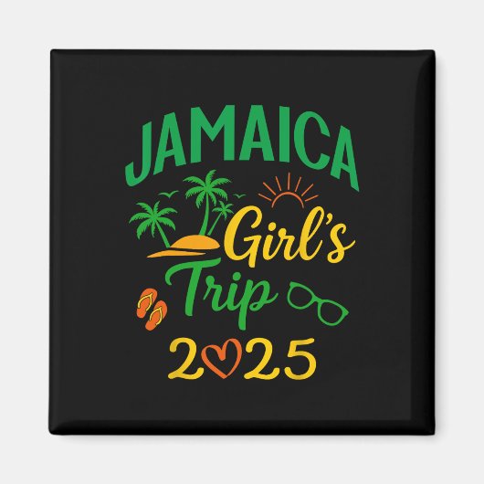ジャマイカ女子旅2025 カリブ海のクールな休暇マ マグネット (正面)