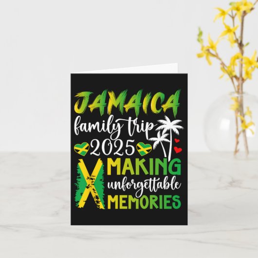 ジャマイカ家族旅行2025思い出の作成ジャマイカV カード (黄色い花)