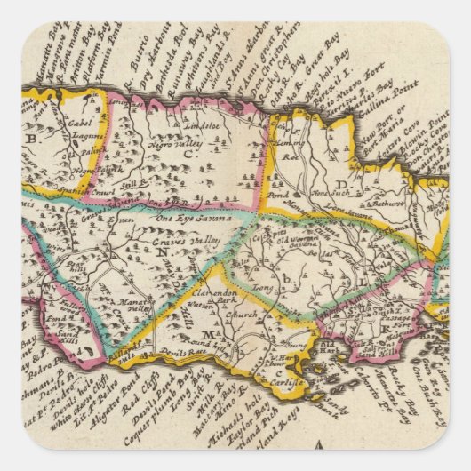 ジャマイカ島 スクエアシール (正面)