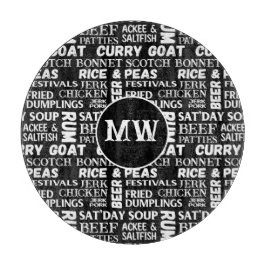 ジャマイカ料理キッチンモノグラム カッティングボード