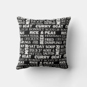 ジャマイカ料理シェフカリブのブラックモノグラム クッション (裏面)