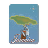 ジャマイカ旅行島地図 マグネット (縦)