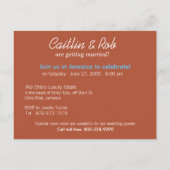 ジャマイカ日付を保存（コーラルサンド） 案内ポストカード (裏面)