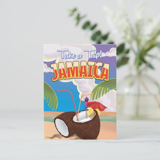 ジャマイカ漫画旅行ポスター ポストカード (スタンド正面)