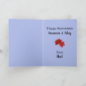 ジャマイカ熱帯ヤシと花の記念日 カード (内部)