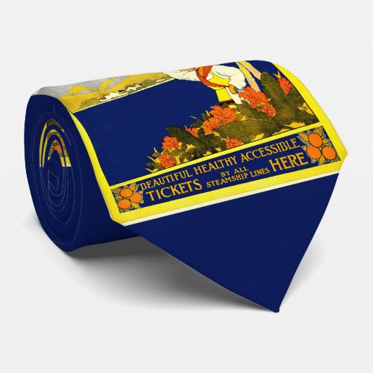 ジャマイカ熱帯地方旅行ポスター1910年の宝石 ネクタイ (ロール)