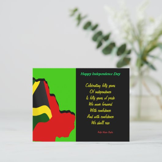 ジャマイカ独立記念日はがき増し ポストカード (スタンド正面)
