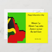 ジャマイカ独立記念日はがき – どこへ行っても ポストカード (正面/裏面)