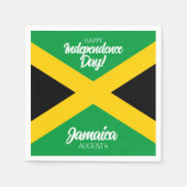 ジャマイカ独立記念日ジャマイカ国旗 スタンダードカクテルナプキン (正面)