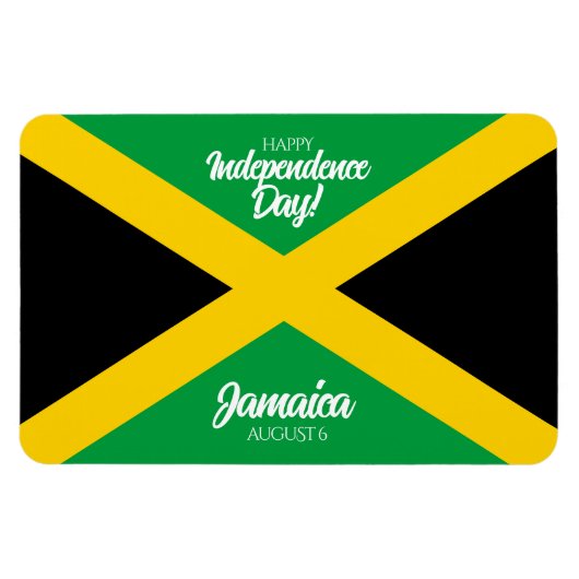 ジャマイカ独立記念日ジャマイカ国旗 マグネット (横)