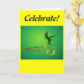 ジャマイカ第50記念日カード カード (黄色い花)