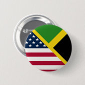 ジャマイカ米国国旗 |ジャマイカ統一された州 缶バッジ (正面&裏面)