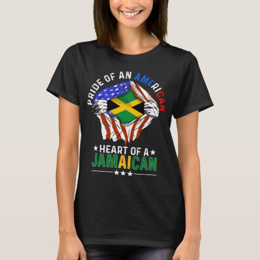 ジャマイカ米国外国ジャマイカ国旗 Tシャツ (正面)