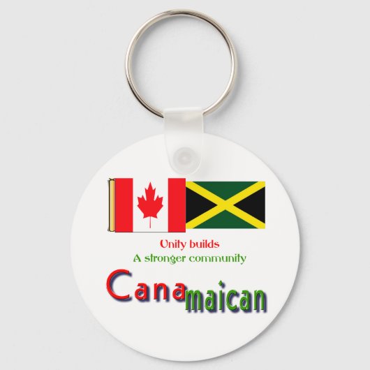 ジャマイカ系カナダ人ルーツ キーホルダー (正面)