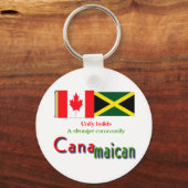 ジャマイカ系カナダ人ルーツ キーホルダー (正面)