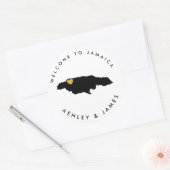 ジャマイカ結婚のボックス用ウェルカムステッカー、バッグ ラウンドシール (封筒)