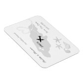 ジャマイカ結婚の目的地の日付の保存 マグネット (右側)