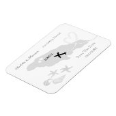 ジャマイカ結婚の目的地の日付の保存 マグネット (左側)