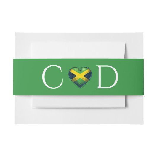 ジャマイカ結婚カップル 招待状ベリーバンド (正面例)