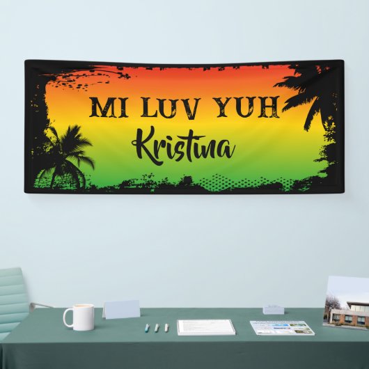 ジャマイカ結婚ラブユーの記念日パーティー 横断幕 (トレードショー)