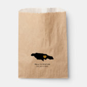 ジャマイカ結婚式の引き出物トリートサックス、マップ抱き枕 フェイバーバッグ (正面)