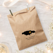 ジャマイカ結婚式の引き出物トリートサックス、マップ抱き枕 フェイバーバッグ (クリップ留めされた状態)