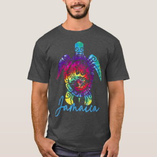 ジャマイカ絞り染めウミガメのマッチングファミリーバケーションズ Tシャツ