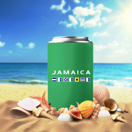 ジャマイカ航海のマリタイム帆走旗ダークカラー 缶クーラー