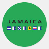 ジャマイカ航海の海洋帆走旗 ラウンドシール (正面)