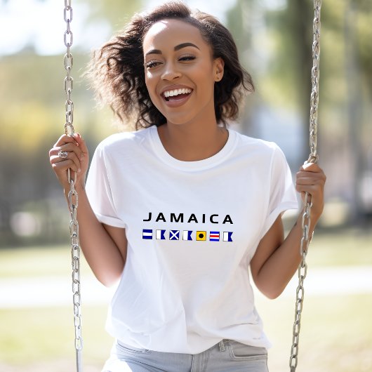 ジャマイカ航海の海洋帆走旗 Tシャツ