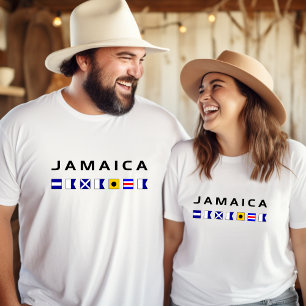 ジャマイカ航海の海洋帆走旗 Tシャツ