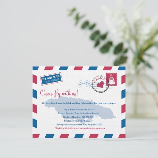 ジャマイカ航空結婚便の旅行情報 エンクロージャーカード (スタンド正面)
