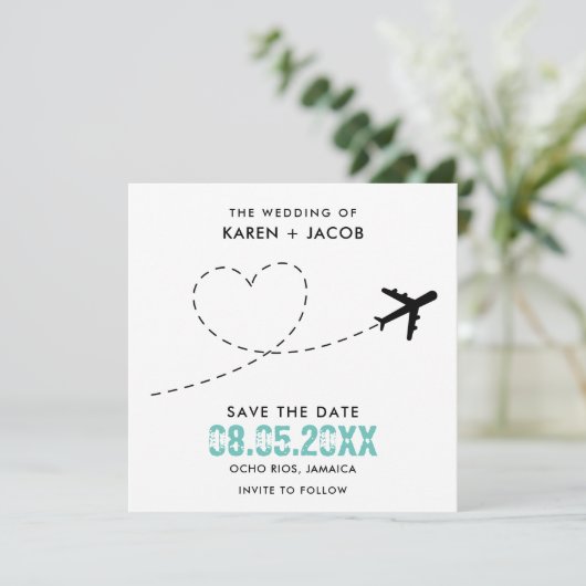 ジャマイカ行き先結婚式の写真日付を保存 セーブザデート (スタンド正面)