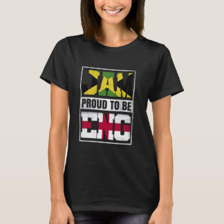 ジャマイカ誇りを持ったイングリッシュミックスJamaicaとEngland Her Tシャツ