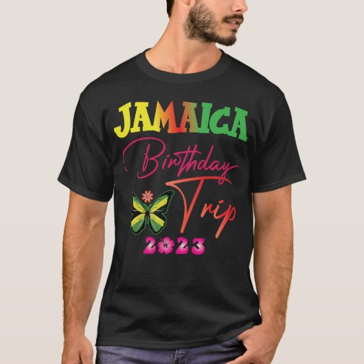 ジャマイカ誕生日旅行2023誕生日パーティートリップ Tシャツ (正面)