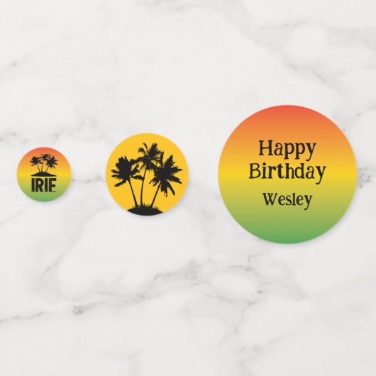 ジャマイカ誕生日結婚または コンフェッティ (裏面)