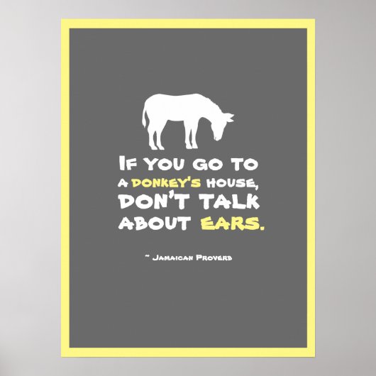 ジャマイカ諺 ポスター (正面)