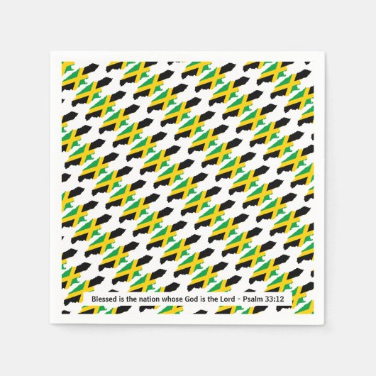 ジャマイカ賛美国お祝い紙 スタンダードカクテルナプキン (正面)