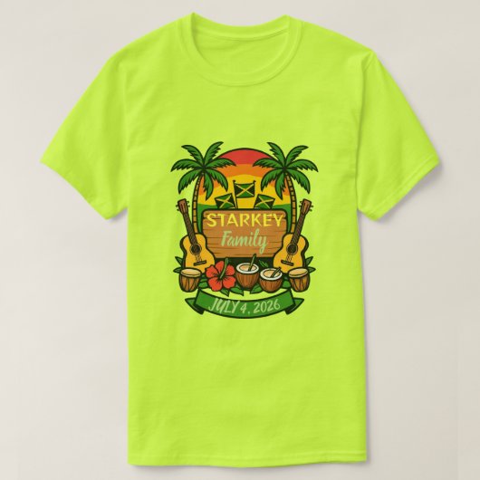ジャマイカ風ファミリーリユニオンTシャツ Tシャツ (デザイン正面)