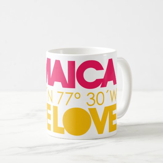 ジャマイカ1つの愛マグ コーヒーマグカップ (正面右)