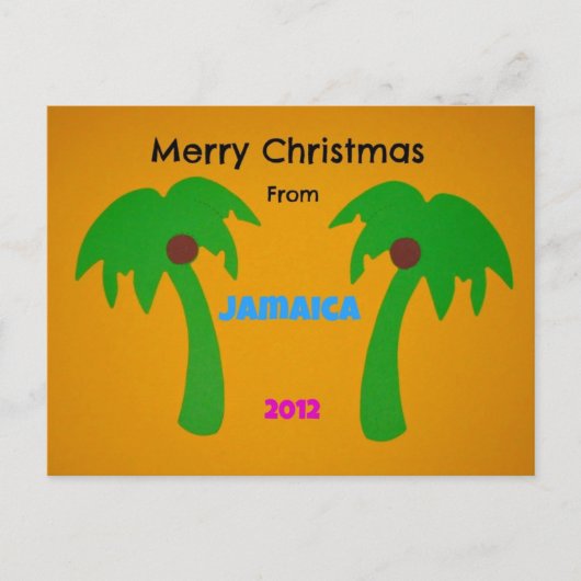 ジャマイカ2012のメリークリスマス シーズンポストカード (正面)