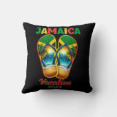 ジャマイカ2024フリップフロップバケーショントロピカルビーチ クッション (裏面)