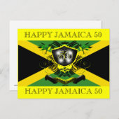 ジャマイカ50お祝いはがき インビテーションポストカード (正面/裏面)