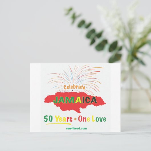 ジャマイカ50周年記念ローザンヌ/ウェルヘッド ポストカード (スタンド正面)