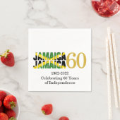 ジャマイカ60周年独立記念日紙 スタンダードカクテルナプキン (インサイチュ)