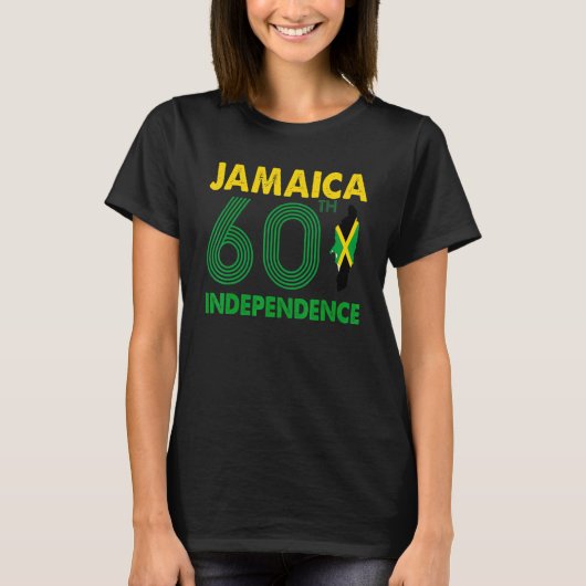 ジャマイカ60番目の独立の日1962 2022誇りを持ったへB Tシャツ (正面)