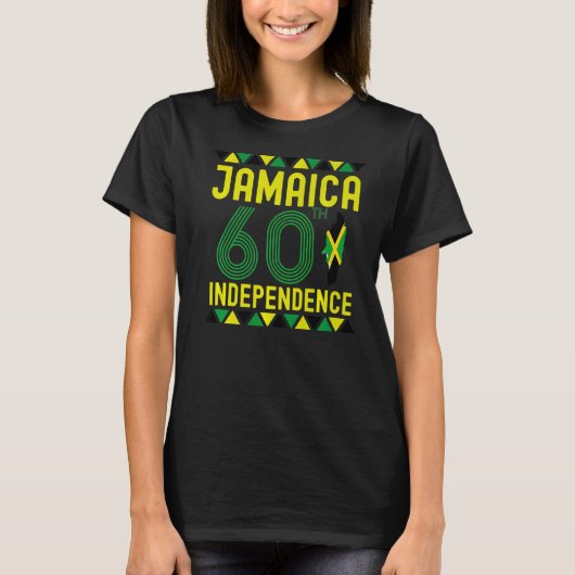 ジャマイカ60番目の独立の日1962 2022誇りを持ったへB Tシャツ (正面)