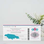 ジャマイカ ウェディング 搭乗券 招待状 (スタンド正面)